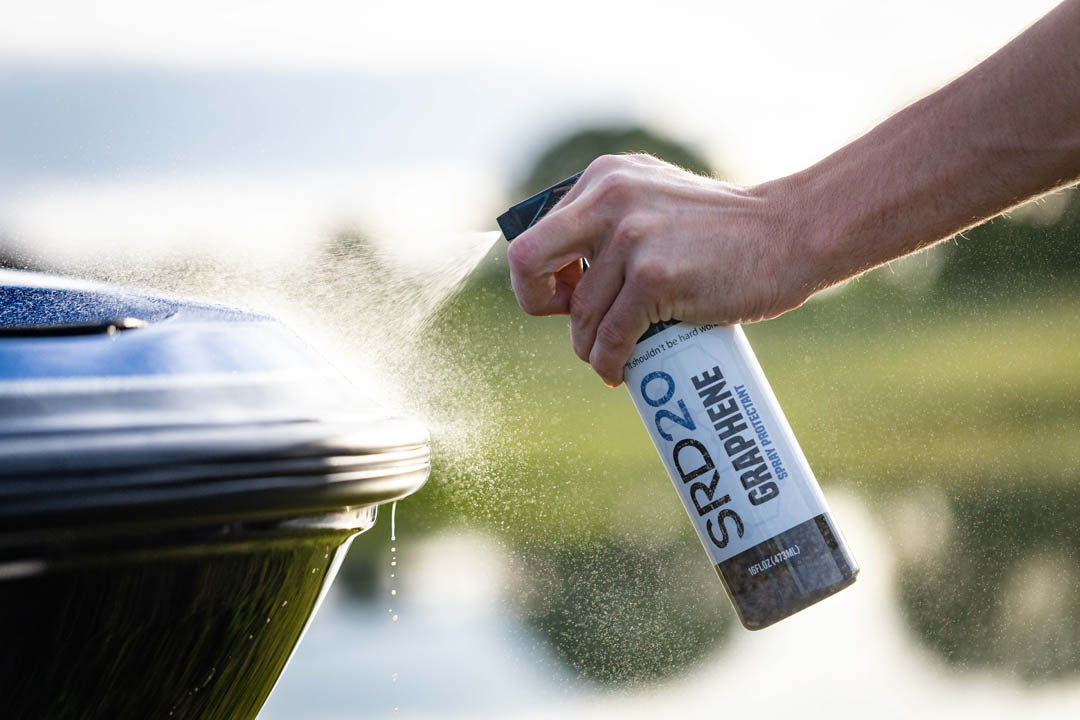 SRD20 Graphene Spray Protectant easy spray application boat detail