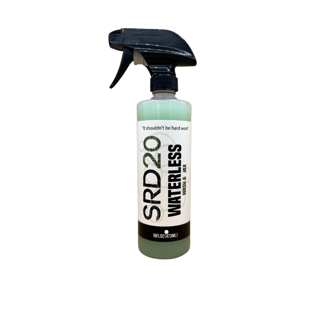 Sprayable waterless wash and wax for boat