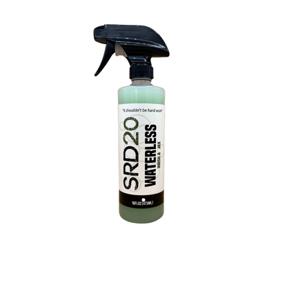 Sprayable waterless wash and wax for boat