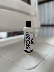 SRD20 Vinyl Conditioner bottle on a boat seat