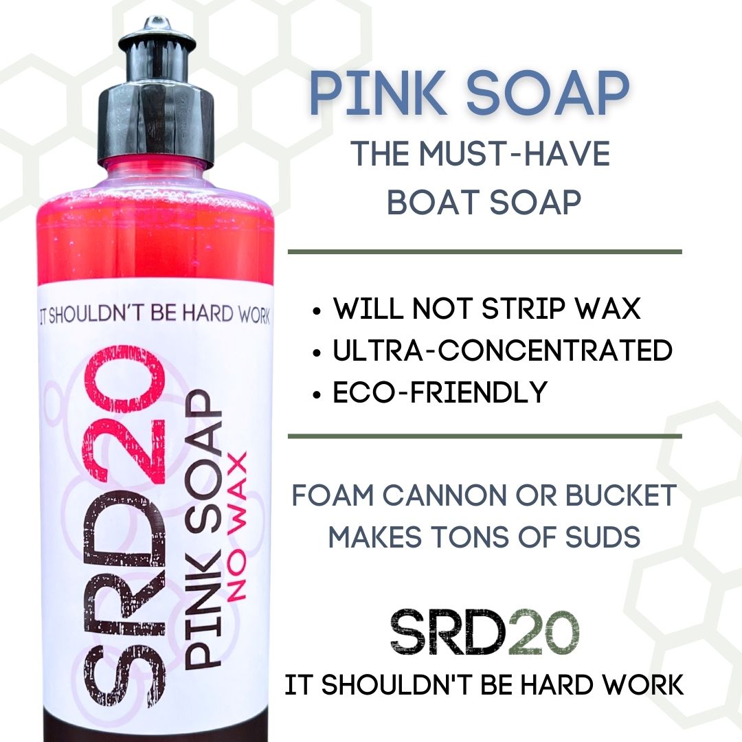 Infographic explaining why SRD20 Pink Boat Soap boat is the best boat soap 